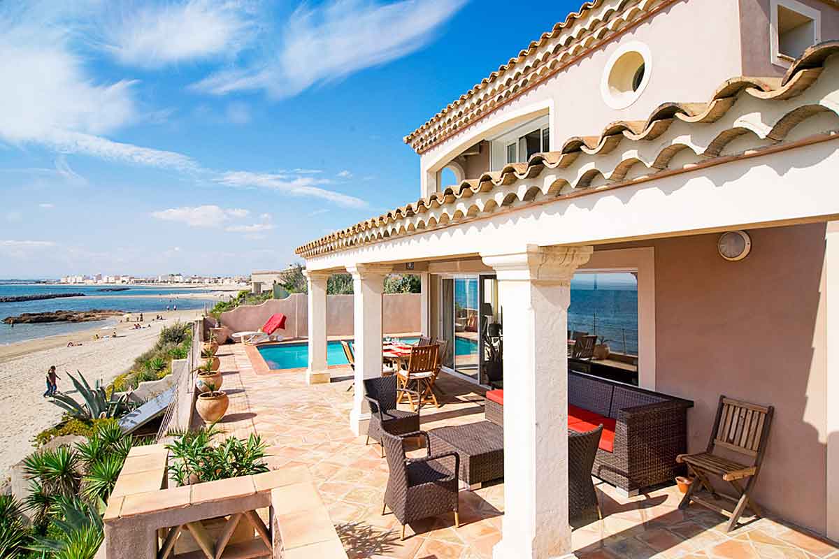 South France beachfront villa rental