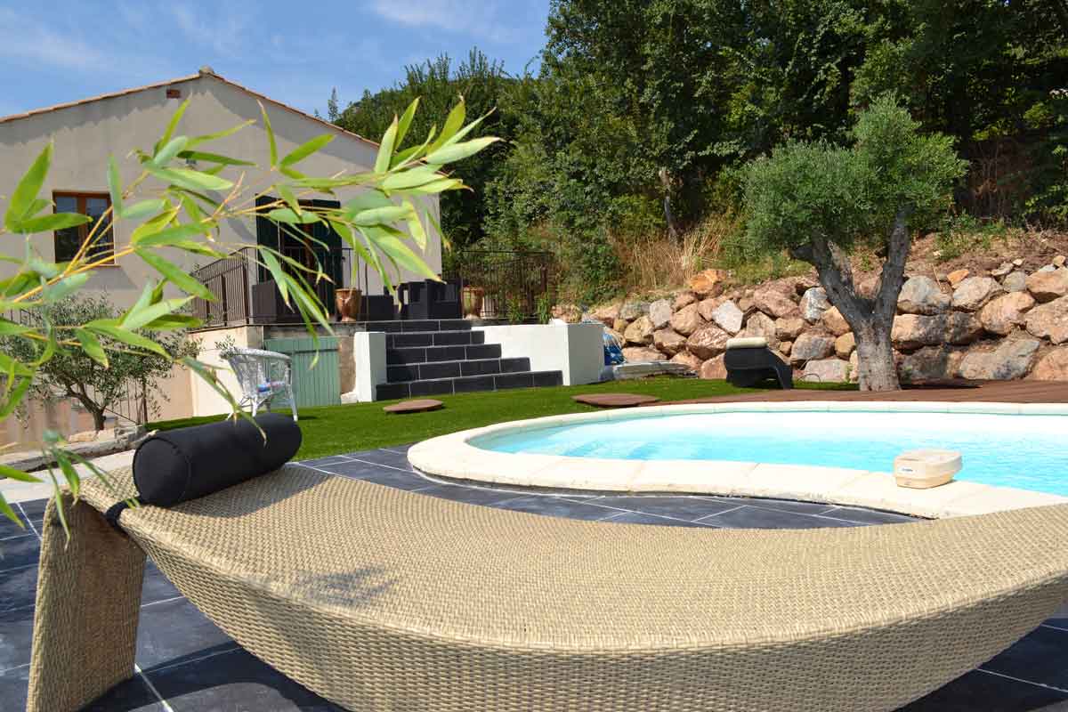 Rental Villa Beziers Family pool