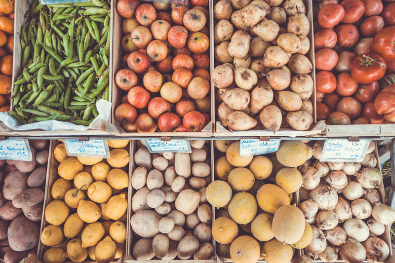 Market fruit and vegetables