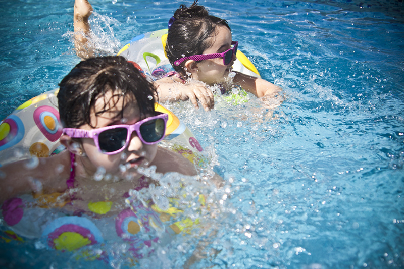 Children in swimming pool